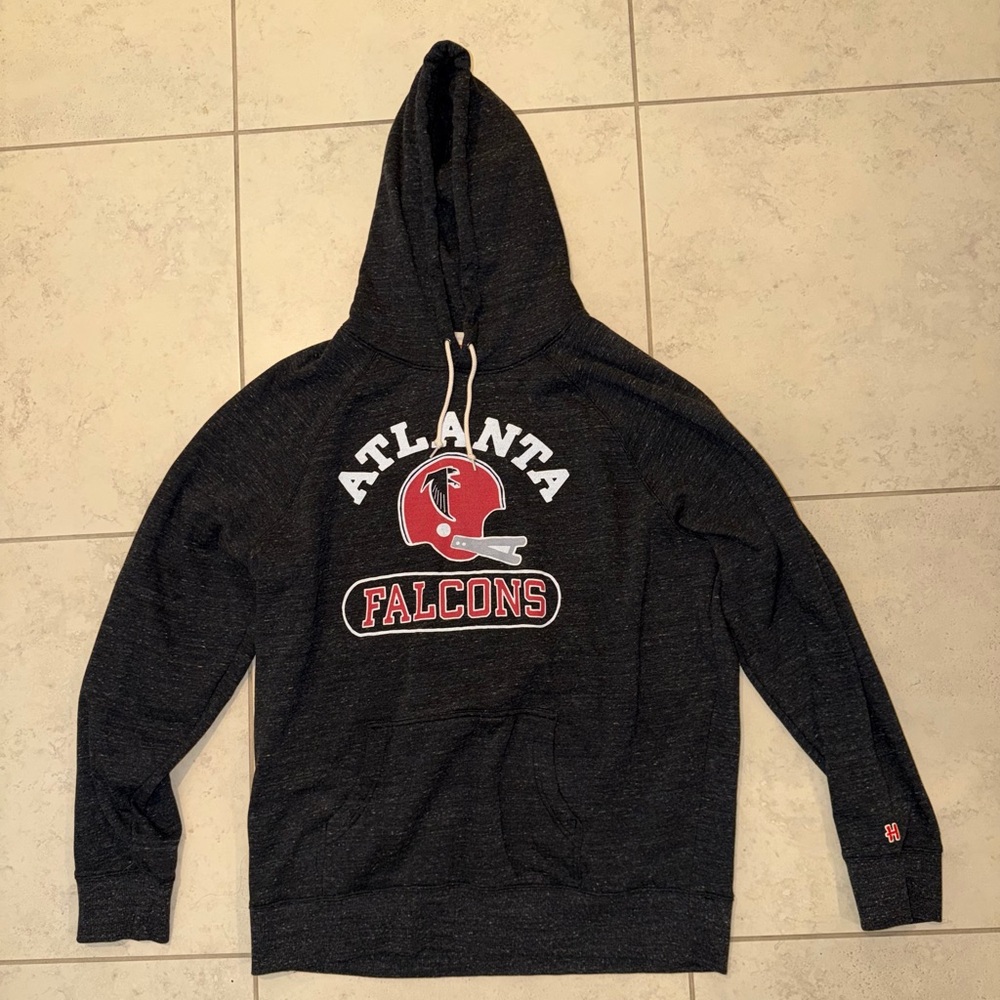 HOMAGE Atlanta Falcons Throwback Helmet Raglan Hoodie - XXL